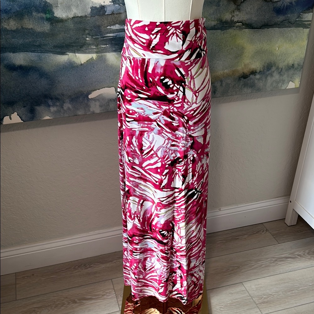/ Zen Knits M Sift Stretch Long pink Toned Skirt